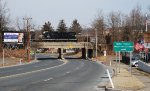 DDRV 5304 leads RP-1 over the Route 31 bridge as it heads east